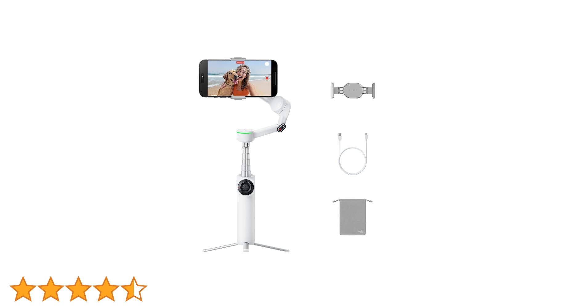 【美品】Insta360 Flow 2 Pro 純正マウント付属 Insta360 Flow 2 Pro / Flow 2 磁気スマートフォンマウント